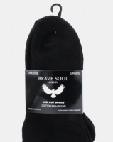 Brave Soul Dale 3Pack Ankle Socks Black Photo