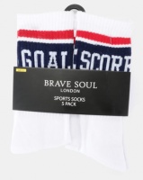 Brave Soul 5 Pack Goal Socks Multi Photo
