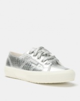 Superga Croc Print Bling Glitter Laces Sneakers Grey Silver Photo