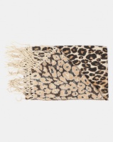 You I You & I Oversized Leopard with Fringe border scarf Animal Print Photo