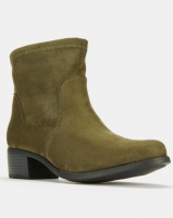 Utopia Flat Ankle Boots Green MF Photo