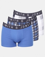 Smith Jones Smith & Jones 3Pk Checky Bodyshort Blue Photo