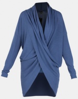 G Couture Cross Front Long Top Blue Photo