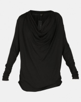 G Couture Draped Front Top Black Photo