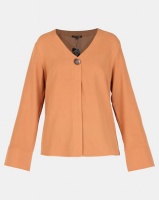 G Couture 1 Button Blouse Rust Photo