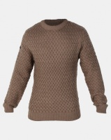 Crosshatch Hopetown Waffle Effect Knitwear Brown Marl Photo