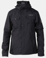 Crosshatch Rainout Waterproof Hooded Jacket Black Photo