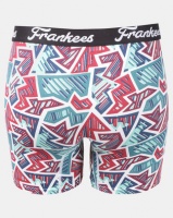 Frankees Fuzzle Printed Long Leg Trunks Red/Blue Photo