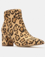 Madison Debbie Block Heel Ankle Boots Leopard Photo
