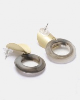 Joy Collectables Resin Drop Earrings Grey Photo