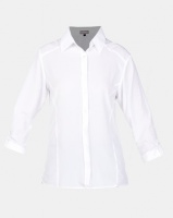 Utopia Stretch 3/4 Sleeve Shirt With Roll Up White Photo