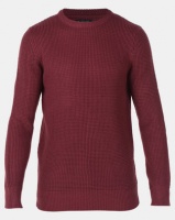 New Look Stitch Knitted Jumper Burgundy Photo