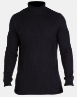 New Look Racking Stitch Roll Neck Jumper Navy Photo