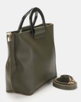 New Look Resin Handle Tote Bag Khaki Photo