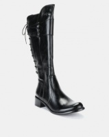 Pierre Cardin Lace Up Detail Riding Boot Black Photo