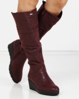 PLUM Lucy Long Boots Burgundy Photo