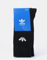 adidas Originals Mens Thin Trefoil Crew Socks Black Photo