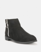 Legit Pointy Ankle Boots with Side Zip Black Photo