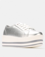 G Couture Platform Sneakers Silver Photo