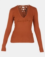 Sissy Boy Logo With Back Lace Up Detail Top Rust Photo