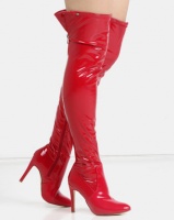 Miss Black Belle 5 OTK Boots Patent Red Photo