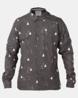 Chester St Camper Long Sleeve Shirt Charcoal Photo
