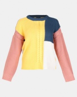 All About Eve Panelled Knit Crew Multi Photo