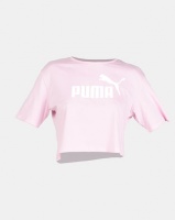 Puma Cropped Logo Tee Pink Photo