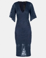 AX Paris Bell Sleeve Lace Dress Blue Photo