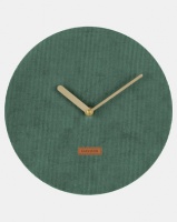 Present Time Wall Clock Corduroy Dark Green Photo
