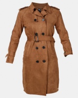 Sissy Boy Suede Trench Coat Tan Photo