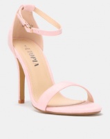 Utopia Microfibre Barely There Heels Pink Photo