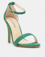 Utopia Microfibre Barely There Heels Green Photo