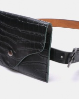 Blackcherry Bag Faux Croc Belt Bag Black Photo