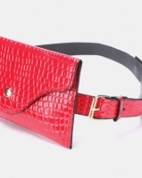 Blackcherry Bag Faux Croc Belt Bag Red Photo