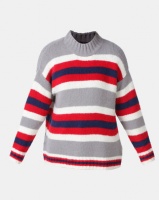 Utopia Striped Jumper Grey/Red/Navy Photo