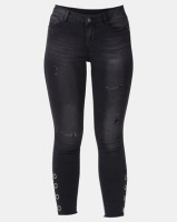 Sissy Boy Axel Mid-rise With Press Studs Detail Skinny Jeans Black Photo