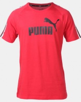 Puma Tape Logo Tee Red Photo