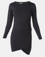 Royal T Fitted Long Sleeve Dress Black Photo