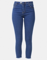 Royal T High-waisted Straight Leg Jeans Med Blue Photo