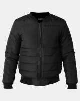 Utopia Puffer Jacket With Ribbing Black Photo