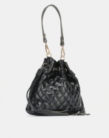 Miss Maxi Quilted Bucket Bag Black Photo