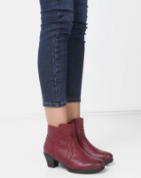 DR Hart Candice Ankle Boots Maroon Photo
