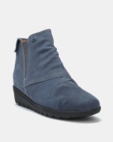 Froggie Leather Carey Ankle Boots Blue Photo