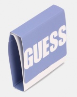 Guess Shiny Crystal Stud Earrings Blue and Silver-Plated Photo
