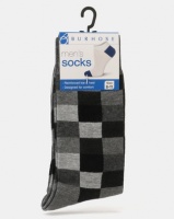 Cameo Check Socks Grey/Black Photo