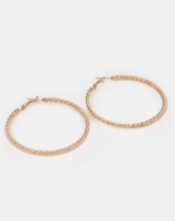 Black Lemon Twisted Hoop Earrings Gold Photo