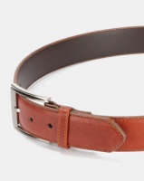 Saddler Belts 35 mm Genuine Soft Leather Mens Belt Classic Whiskey Photo