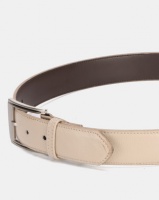 Saddler Belts 35 mm Genuine Soft Leather Mens Belt Light Beige Photo