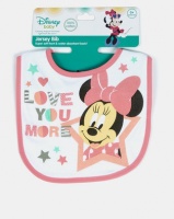 Character Planet Minnie Mouse Jersey Bib Pink Photo